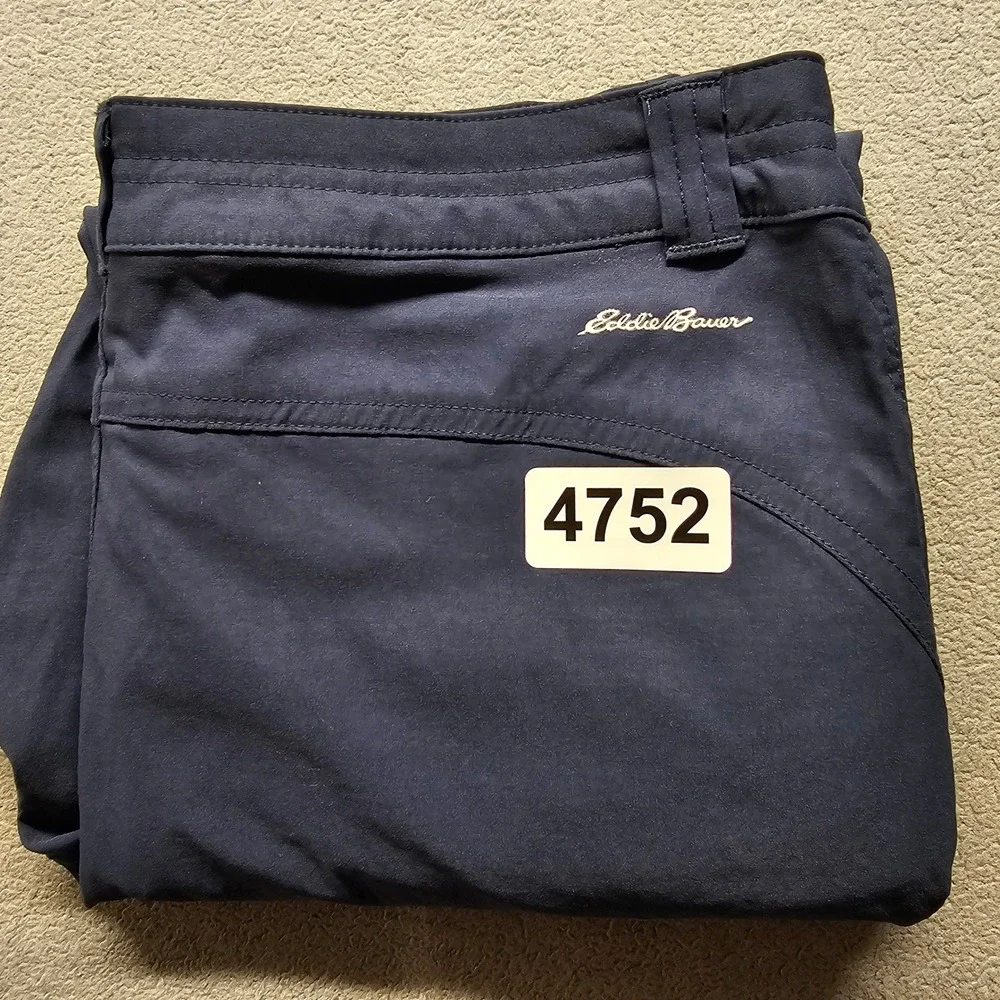 Eddie Bauer Tech Capri Women 6 Navy Blue Outdoor Hiking Stretch Pants C1361054